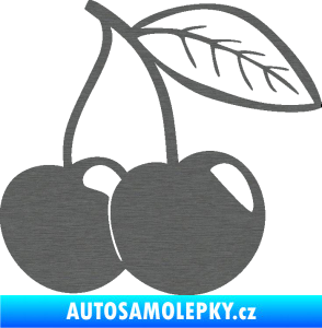 Samolepka Třešně 003 pravá škrábaný titan
