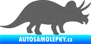 Samolepka Triceratops 001 pravá škrábaný titan