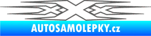 Samolepka Triple x škrábaný titan