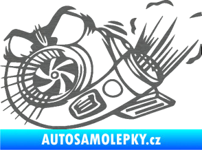 Samolepka Turbo 003 levá angry škrábaný titan