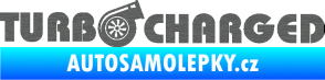 Samolepka Turbo charged nápis škrábaný titan