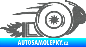 Samolepka Turbo šnek 002 pravá škrábaný titan
