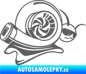 Samolepka Turbo šnek 004 pravá škrábaný titan