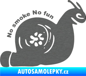 Samolepka Turbo šnek 005 no smoke no fun pravá škrábaný titan