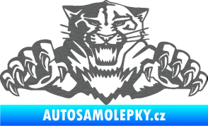 Samolepka Tygr 003 škrábaný titan