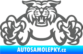 Samolepka Tygr 006 škrábaný titan