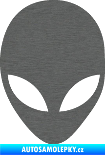 Samolepka UFO 002 škrábaný titan