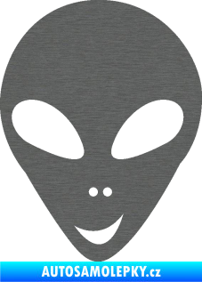 Samolepka UFO 004 levá škrábaný titan