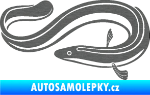Samolepka Úhoř 001 levá škrábaný titan
