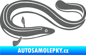 Samolepka Úhoř 001 pravá škrábaný titan