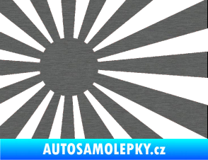 Samolepka Vlajka Japonsko 002 levá JDM škrábaný titan