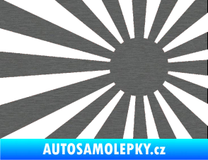 Samolepka Vlajka Japonsko 002 pravá JDM škrábaný titan