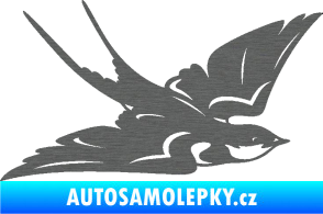 Samolepka Vlaštovka 002 pravá škrábaný titan