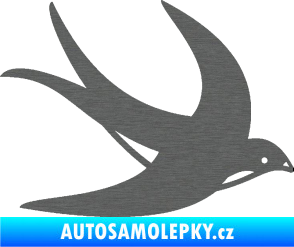 Samolepka Vlaštovka 004 pravá škrábaný titan