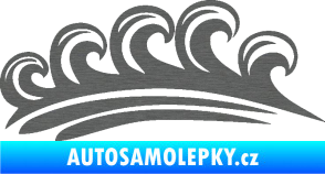 Samolepka Vlny 001 pravá moře škrábaný titan