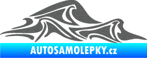 Samolepka Vlny 002 pravá moře škrábaný titan
