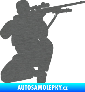 Samolepka Voják 010 pravá sniper škrábaný titan