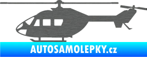 Samolepka Vrtulník 001 levá helikoptéra škrábaný titan