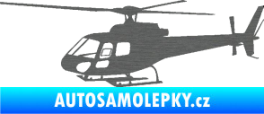 Samolepka Vrtulník 002 levá helikoptéra škrábaný titan