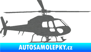 Samolepka Vrtulník 007 pravá helikoptéra škrábaný titan