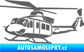 Samolepka Vrtulník 010 levá helikoptéra škrábaný titan