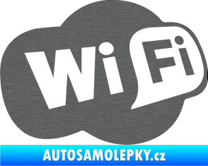 Samolepka Wifi 002 škrábaný titan