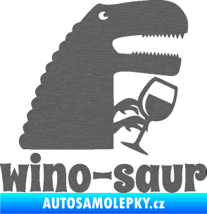 Samolepka Wino - saur 001 pravá vínečko škrábaný titan