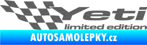 Samolepka Yeti limited edition levá škrábaný titan