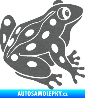 Samolepka Žába 006 pravá škrábaný titan