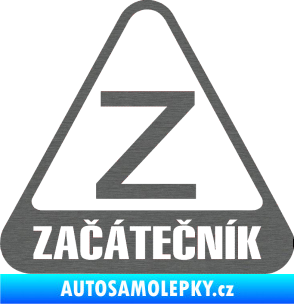 Samolepka Začátečník škrábaný titan