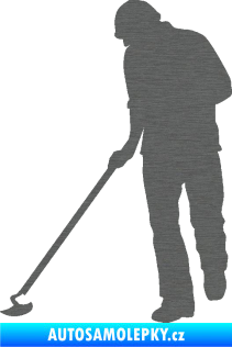 Samolepka Zahradník 001 levá škrábaný titan
