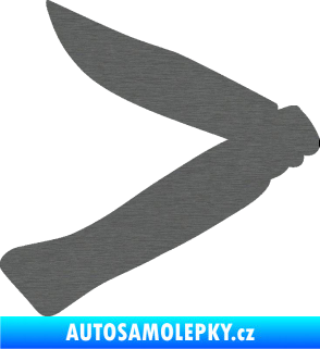 Samolepka Zavírací nůž 001 levá škrábaný titan