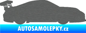 Samolepka Závodní auto 001 pravá škrábaný titan