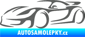 Samolepka Závodní auto 002 levá škrábaný titan