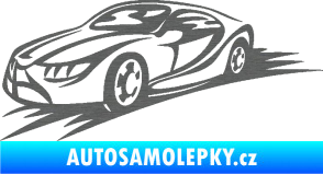Samolepka Závodní auto 007 levá škrábaný titan