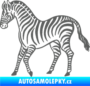 Samolepka Zebra 002 levá škrábaný titan