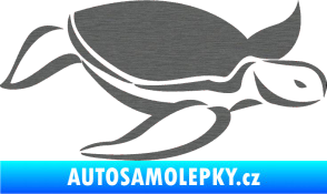 Samolepka Želva 002 pravá škrábaný titan