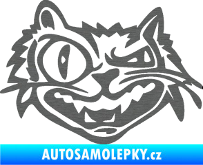 Samolepka Zlý kocour levá škrábaný titan
