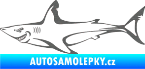 Samolepka Žralok 009 levá škrábaný titan