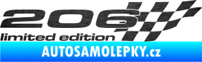 Samolepka 206 limited edition pravá škrábaný kov černý