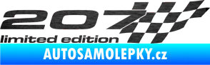 Samolepka 207 limited edition pravá škrábaný kov černý