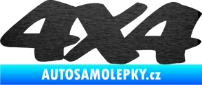 Samolepka 4x4 varianta 017 škrábaný kov černý