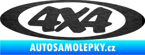 Samolepka 4x4 varianta 019 škrábaný kov černý