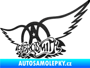 Samolepka Aerosmith 002 škrábaný kov černý