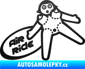 Samolepka Air ride jízda škrábaný kov černý