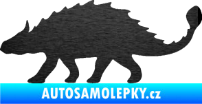 Samolepka Ankylosaurus 001 levá škrábaný kov černý