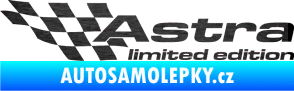 Samolepka Astra limited edition levá škrábaný kov černý