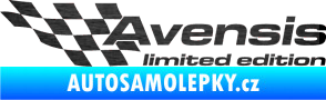 Samolepka Avensis limited edition levá škrábaný kov černý