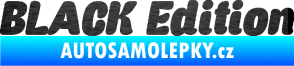 Samolepka Black edition 001 nápis škrábaný kov černý