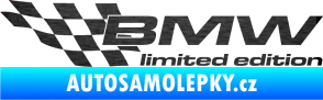 Samolepka BMW limited edition levá škrábaný kov černý
